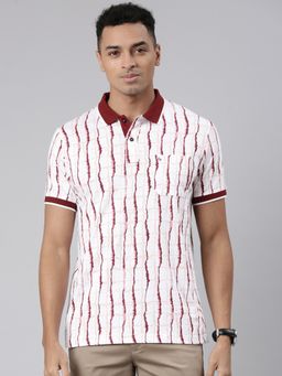 Classic Polo - Classic Mens Polo Neck Cotton Blend T-Shirt Maroon