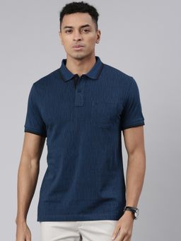 Classic Polo - Classic Mens Polo Neck Cotton Blend T-Shirt Blue