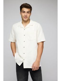 FREAKINS - Gentle Ivory Mens Revere Collar Shirt