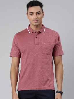 Classic Polo - Classic Mens Polo Neck Cotton Blend T-Shirt Peach