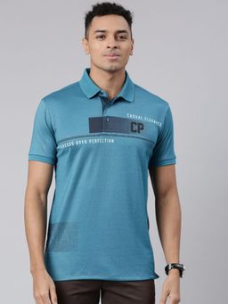 Classic Polo - Classic Mens Polo Neck Cotton Blend T-Shirt Teal