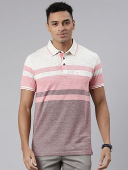 Classic Polo - Classic Mens Polo Neck Cotton Blend T-Shirt Pink