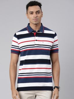 Classic Polo - Classic Mens Polo Neck Cotton Blend T-Shirt Blue