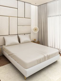 SEEVO - Satin 400 TC Bedsheet Cream (King)
