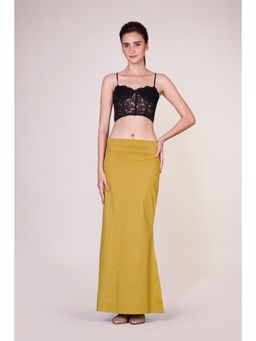 I AM BY DOLLYJAIN - Mustard Cotton Lycra D Coat Simple With Extender