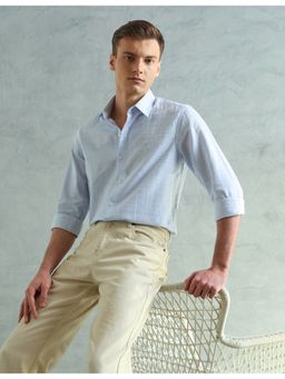 Arrow Newyork - Blue Men Smart Slim Fit Checked Shirt