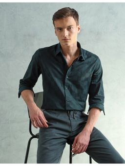 Arrow Newyork - Green Men Smart Slim Fit Checked Shirt