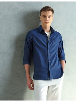 Arrow Newyork - Blue Men Smart Slim Fit Textured Shirt