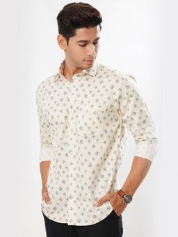 ROYALTAIL - Men Printed Cream Beige Shirt