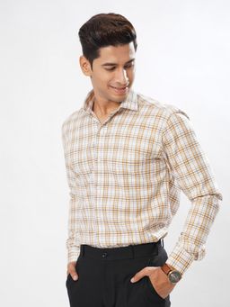 ROYALTAIL - Men Checks Brown Casual Shirt