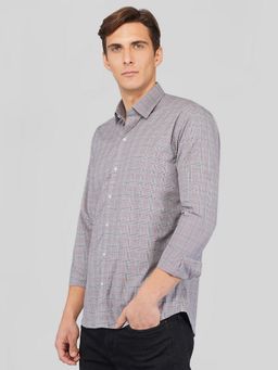 ROYALTAIL - Men Slim Checks Grey Casual Shirt