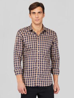 ROYALTAIL - Men Checks Navy Blue Casual Shirt