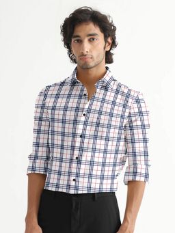ROYALTAIL - Men Checks White Casual Shirt
