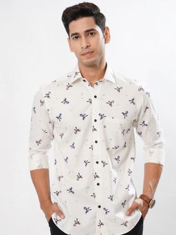 ROYALTAIL - Men Printed White Casual Shirt