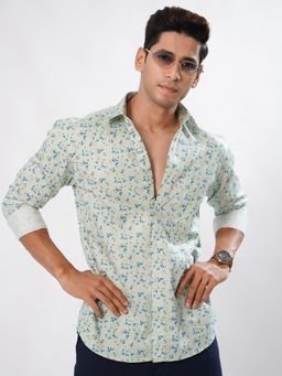 ROYALTAIL - Men Printed Green Casual Shirt
