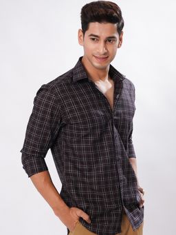 ROYALTAIL - Men Checks Brown Casual Shirt