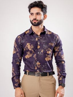 ROYALTAIL - Men Zermatt Full Sleeve Purple Casual Shirt