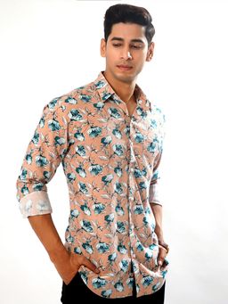 ROYALTAIL - Men Printed Beige Casual Shirt