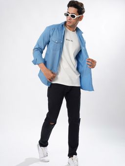 ROYALTAIL - Men Royal Blue Casual Shirt