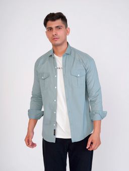 ROYALTAIL - Men Royal Green Casual Shirt
