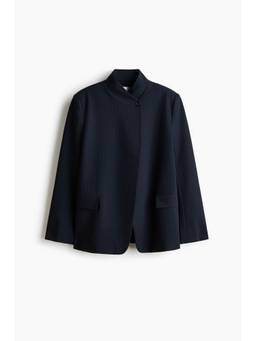 H&M - Women Blue Stand-Collar Blazer