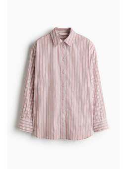 H&M - Women Pink Oversized Poplin Shirt