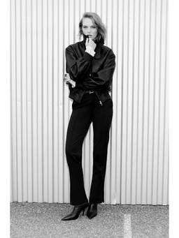 H&M - Women Black Belted Tailored Trousers