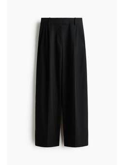 H&M - Women Black Wide Tailored Trousers