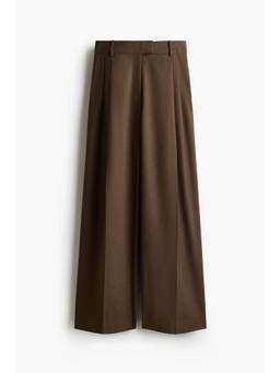 H&M - Women Brown Wide Tailored Trousers