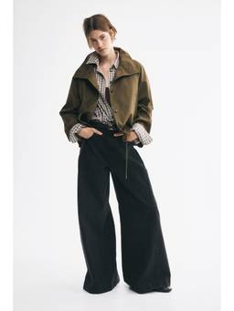 H&M - Women Grey Super Wide Regular Waist Jeans