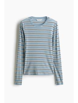 H&M - Women Blue Long-Sleeved Button-Detail Top