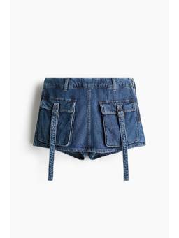 H&M - Women Blue Cargo Denim Skort