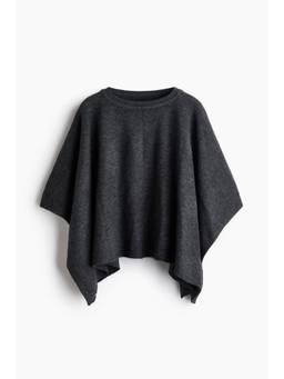 H&M - Women Grey Heavy-Knit Cape
