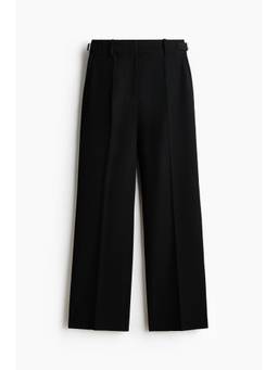 H&M - Women Black Straight Twill Trousers