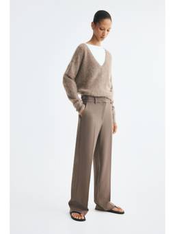 H&M - Women Brown Straight Twill Trousers