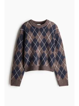 H&M - Women Brown Oversized Knitted Jumper