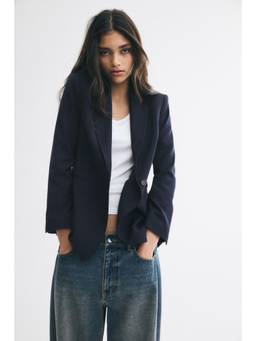 H&M - Women Blue Single-Breasted Blazer
