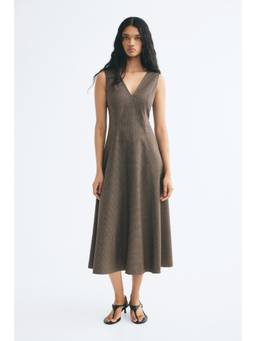 H&M - Women Brown Flared-Skirt Dress
