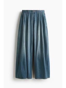 H&M - Women Blue Super-Wide Regular Waist Jeans