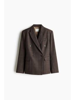 H&M - Women Beige Double-Breasted Blazer
