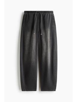 H&M - Women Black Barrel Jeans