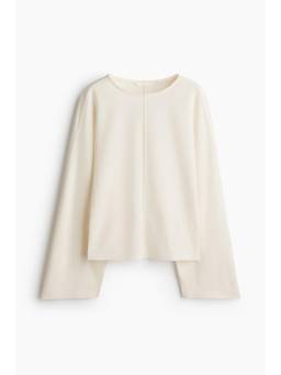 H&M - Women White Batwing-Sleeved Jersey Top
