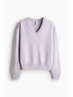 H&M - Women Purple V-Neck Jumper