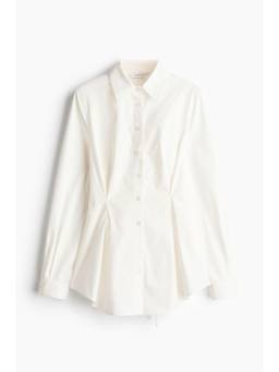 H&M - Women White Lacing-Detail Cotton Shirt