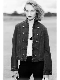 H&M - Women Grey Studded Denim Jacket