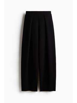 H&M - Women Black Wrap-Detail Balloon Trousers