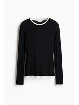 H&M - Women Black Layered-Look Top
