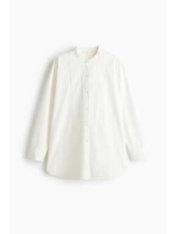 H&M - Women White Bib-Front Cotton Shirt