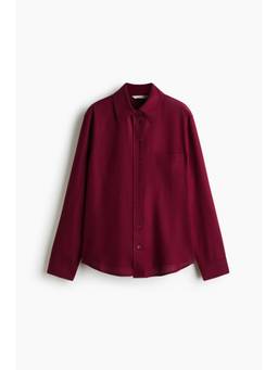 H&M - Women Red Linen-Blend Shirt