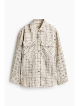 H&M - Women Cream Boucle Overshirt